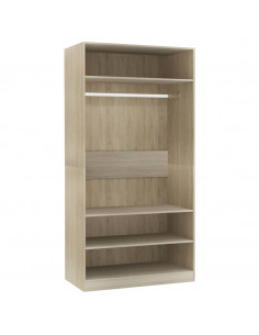 Armadio Rovere Sonoma 100x50x200 cm in Legno Multistrato 2