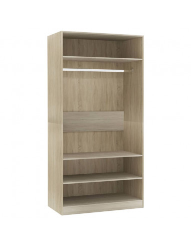 Armadio Rovere Sonoma 100x50x200 cm in Legno Multistrato