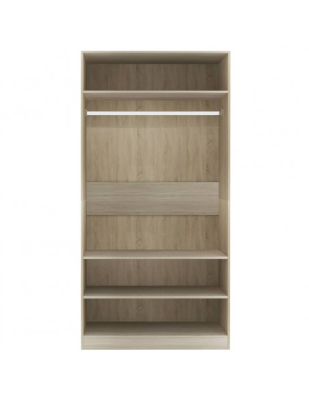 Armadio Rovere Sonoma 100x50x200 cm in Legno Multistrato