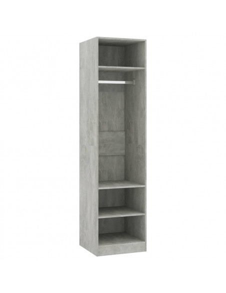 Armadio Grigio Cemento 50x50x200 cm in Legno Multistrato