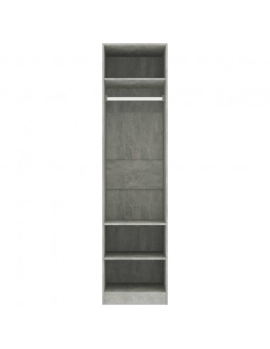 Armadio Grigio Cemento 50x50x200 cm in Legno Multistrato
