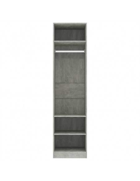 Armadio Grigio Cemento 50x50x200 cm in Legno Multistrato