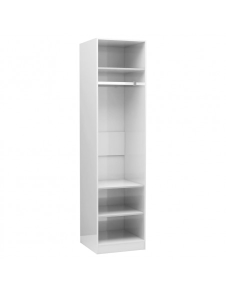 Armadio Bianco Lucido 50x50x200 cm in Legno Multistrato