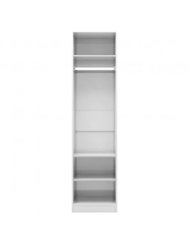 Armadio Bianco Lucido 50x50x200 cm in Legno Multistrato