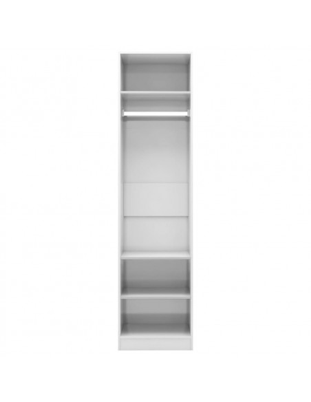 Armadio Bianco Lucido 50x50x200 cm in Legno Multistrato