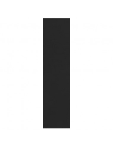 Armadio con Cassetti Nero 50x50x200 cm in Legno Multistrato