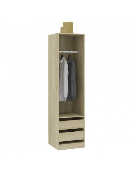 Armadio Cassetti Rovere Sonoma 50x50x200 cm Legno Multistrato