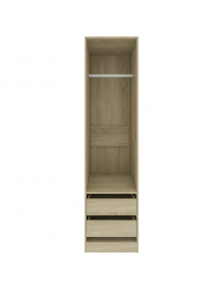 Armadio Cassetti Rovere Sonoma 50x50x200 cm Legno Multistrato
