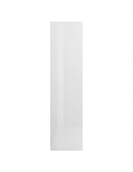 Armadio Cassetti Bianco Lucido 50x50x200 cm Legno Multistrato