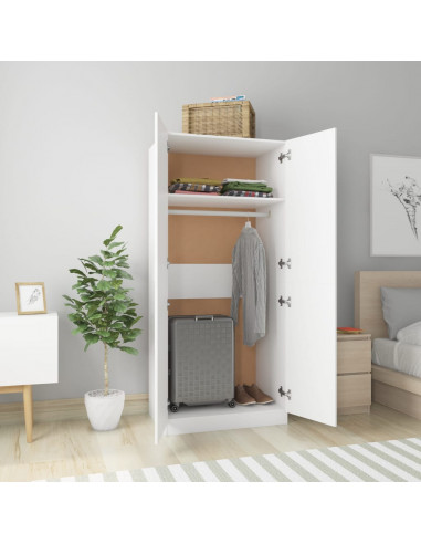 Armadio Bianco 80x52x180 cm in Legno Multistrato