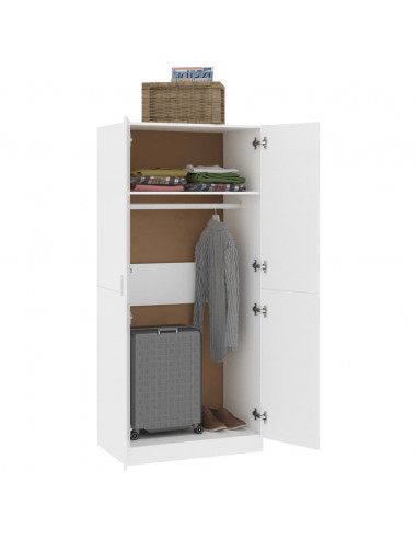 Armadio Bianco 80x52x180 cm in Legno Multistrato