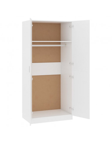 Armadio Bianco 80x52x180 cm in Legno Multistrato