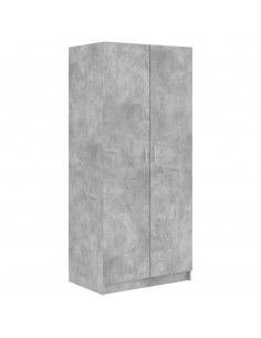 Armadio Grigio Cemento 80x52x180 cm in Legno Multistrato 2