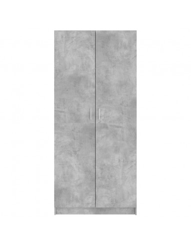 Armadio Grigio Cemento 80x52x180 cm in Legno Multistrato