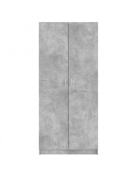 Armadio Grigio Cemento 80x52x180 cm in Legno Multistrato