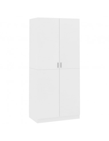 Armadio Bianco 90x52x200 cm in Legno Multistrato