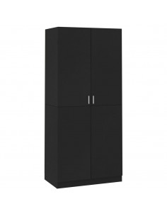 Armadio Nero 90x52x200 cm in Legno Multistrato 2