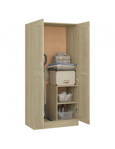 Armadio Rovere Sonoma 82,5x51,5x180 cm in Legno Multistrato