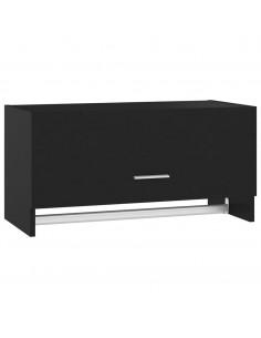 Armadio Nero 70x32,5x35 cm in Legno Multistrato 2