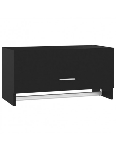 Armadio Nero 70x32,5x35 cm in Legno Multistrato