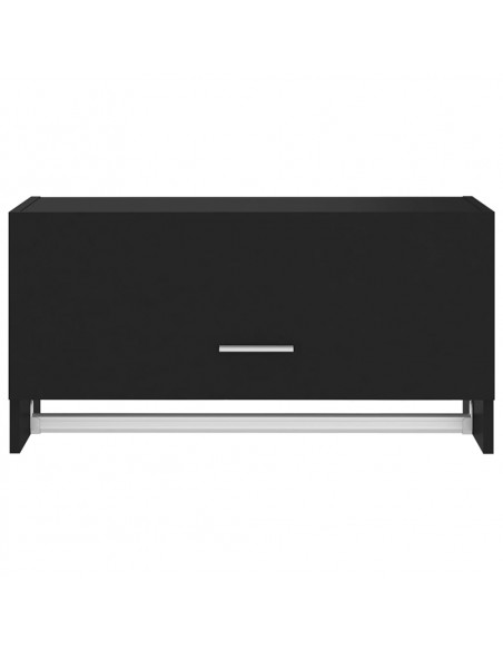 Armadio Nero 70x32,5x35 cm in Legno Multistrato