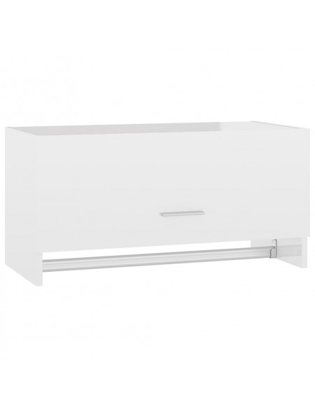 Armadio Bianco Lucido 70x32,5x35 cm in Legno Multistrato