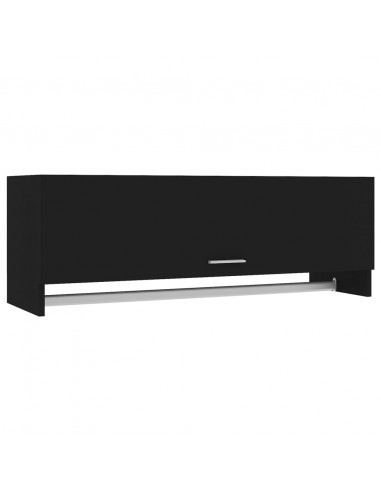 Armadio Nero 100x32,5x35 cm in Legno Multistrato