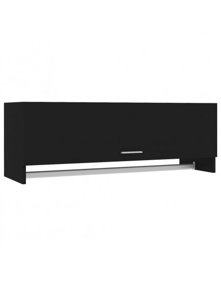 Armadio Nero 100x32,5x35 cm in Legno Multistrato