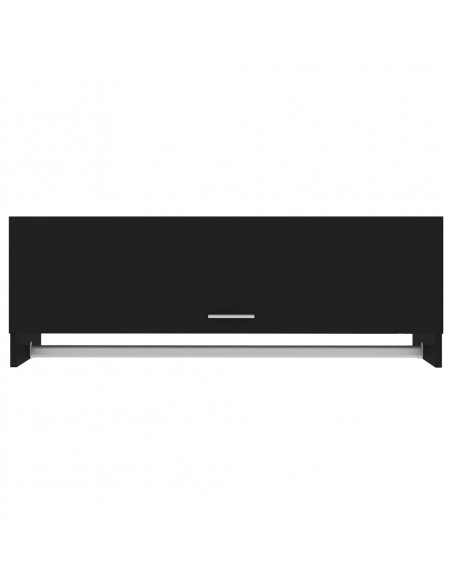 Armadio Nero 100x32,5x35 cm in Legno Multistrato