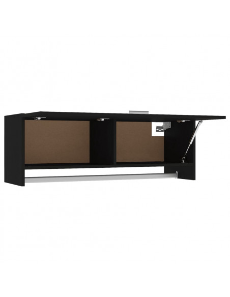 Armadio Nero 100x32,5x35 cm in Legno Multistrato