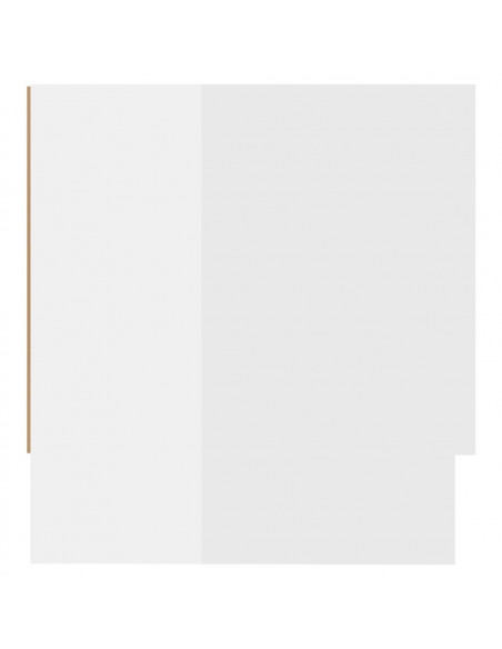 Armadio Bianco Lucido 100x32,5x35 cm in Legno Multistrato