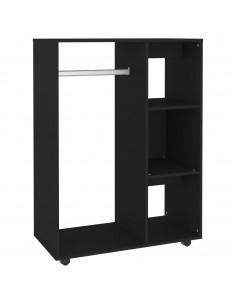 Armadio Nero 80x40x110 cm in Truciolato 2