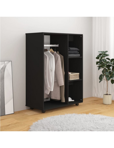 Armadio Nero 80x40x110 cm in Truciolato