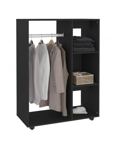 Armadio Nero 80x40x110 cm in Truciolato