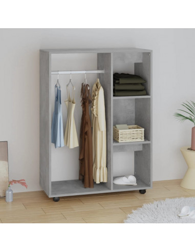 Armadio Grigio Cemento 80x40x110 cm in Truciolato