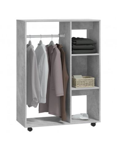 Armadio Grigio Cemento 80x40x110 cm in Truciolato