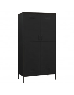 Armadio Nero 90x50x180 cm in Acciaio 2