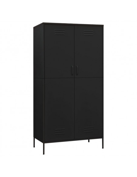 Armadio Nero 90x50x180 cm in Acciaio