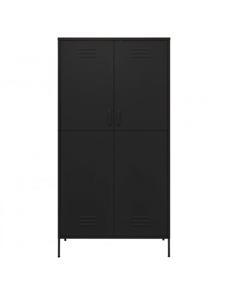 Armadio Nero 90x50x180 cm in Acciaio