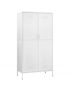 Armadio Bianco 90x50x180 cm in Acciaio 2