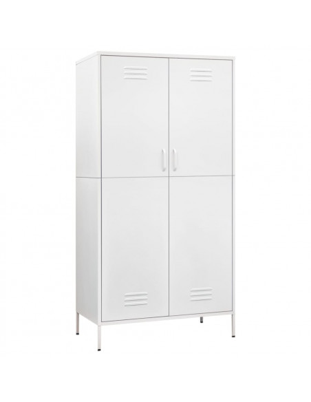 Armadio Bianco 90x50x180 cm in Acciaio