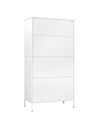 Armadio Bianco 90x50x180 cm in Acciaio