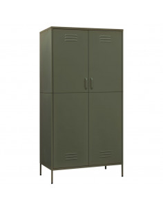 Armadio Verde Oliva 90x50x180 cm in Acciaio 2