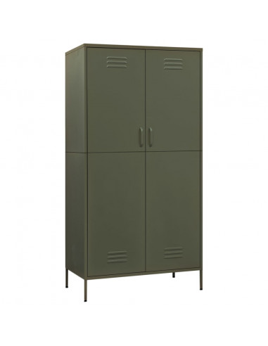 Armadio Verde Oliva 90x50x180 cm in Acciaio