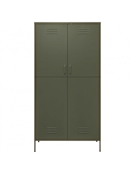 Armadio Verde Oliva 90x50x180 cm in Acciaio