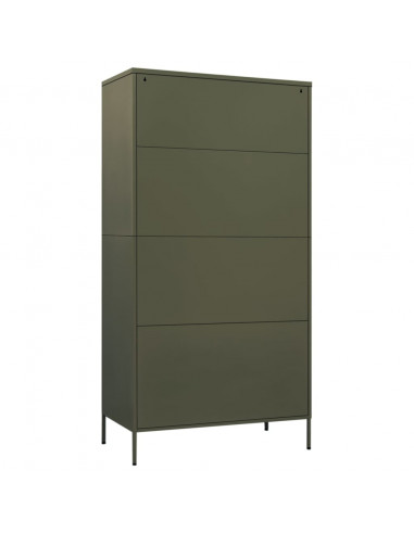 Armadio Verde Oliva 90x50x180 cm in Acciaio