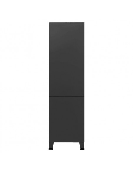 Armadio Industriale Nero 90x50x180 cm in Metallo