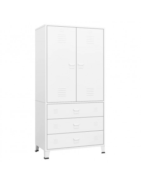 Armadio Bianco Industriale 90x50x180 cm in Metallo