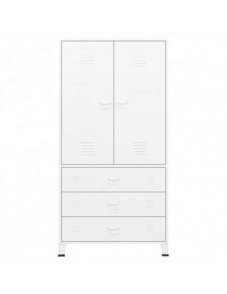 Armadio Bianco Industriale 90x50x180 cm in Metallo