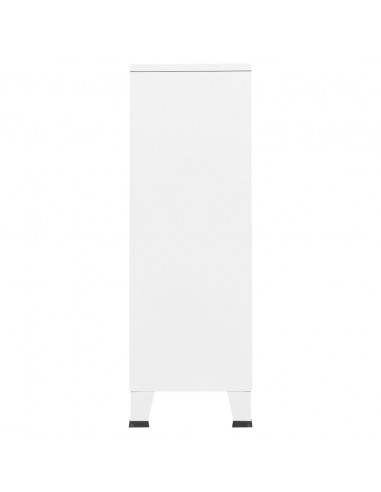 Armadio Industriale Bianco 67x35x107 cm in Acciaio